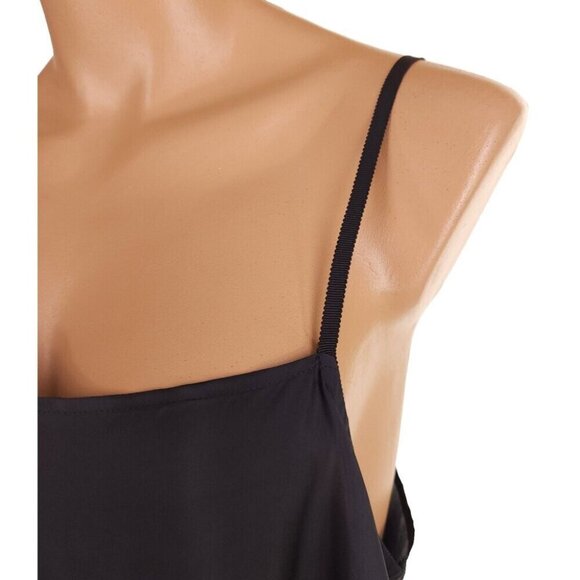 Sacai 36" Midi Satin Slip Size 3 L Black Intimates Dress Japan 22-06237 - Picture 2 of 7